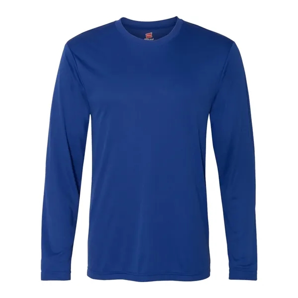 Hanes long sleeve 100% polyester performance T-shirt with UV protection and... from ASI 84358 S&S Activewear