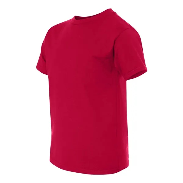 Hanes youth T-shirt with double-needle stitching and shoulder-to-shoulder tape.... from ASI 84358 S&S Activewear