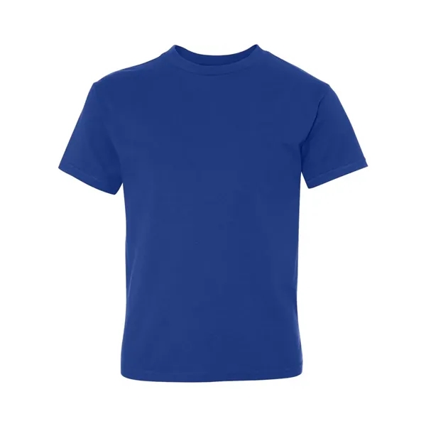 Hanes youth T-shirt with double-needle stitching and shoulder-to-shoulder tape.... from ASI 84358 S&S Activewear