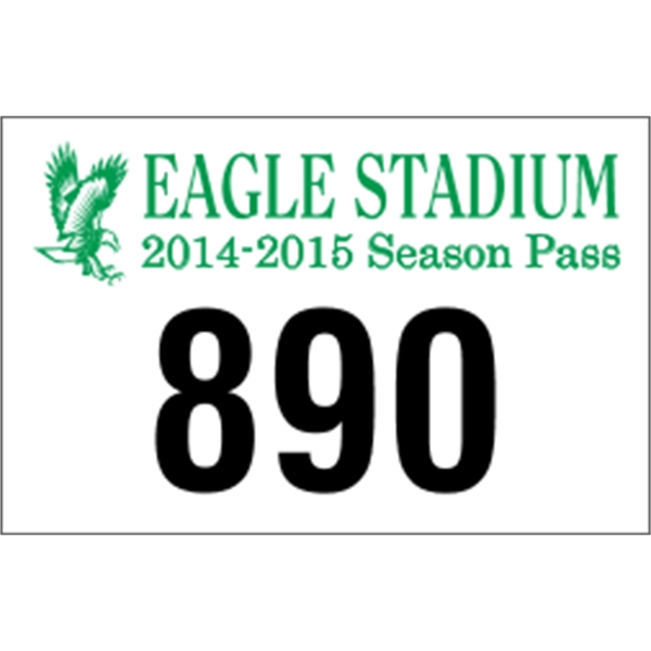 3.5" x 2.25" parking permit made of white vinyl.... from ASI 89910 Stouse, LLC
