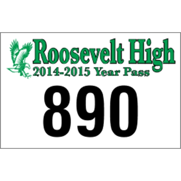 3.5" x 2.25" parking permit made of white vinyl.... from ASI 89910 Stouse, LLC