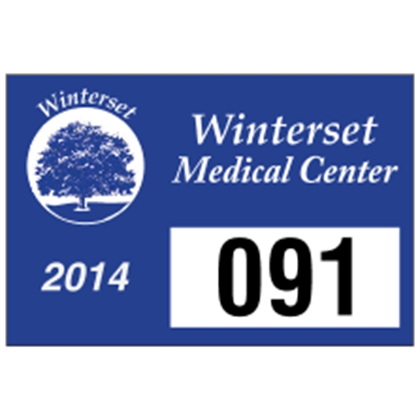 3" x 2" rectangle shaped parking permit made of white vinyl.... from ASI 89910 Stouse, LLC