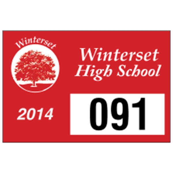 3" x 2" rectangle shaped parking permit made of white vinyl.... from ASI 89910 Stouse, LLC