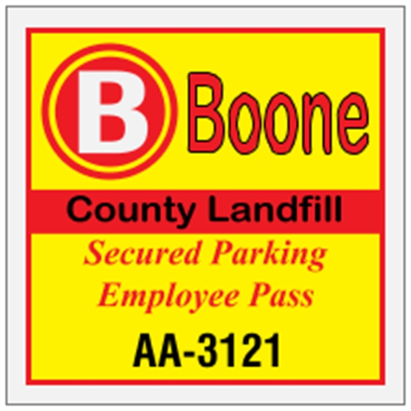 3" x 3" square shaped parking permit made of white reflective... from ASI 89910 Stouse, LLC
