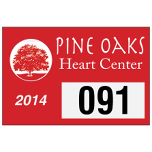 3" x 2" rectangle shaped parking permit made of white reflective... from ASI 89910 Stouse, LLC