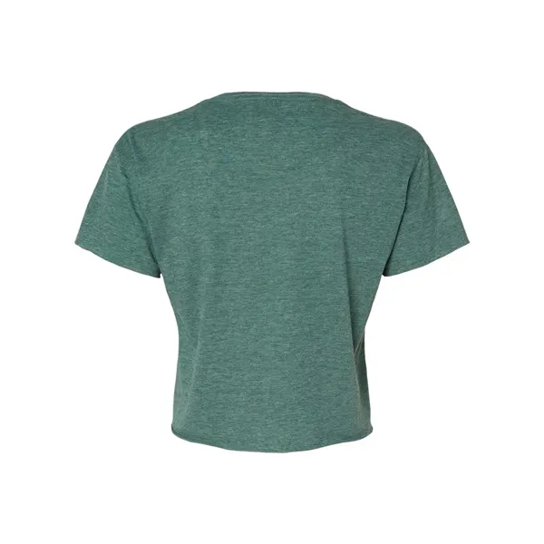 Women's crop top with a relaxed fit, raw edge sleeve and... from ASI 84358 S&S Activewear