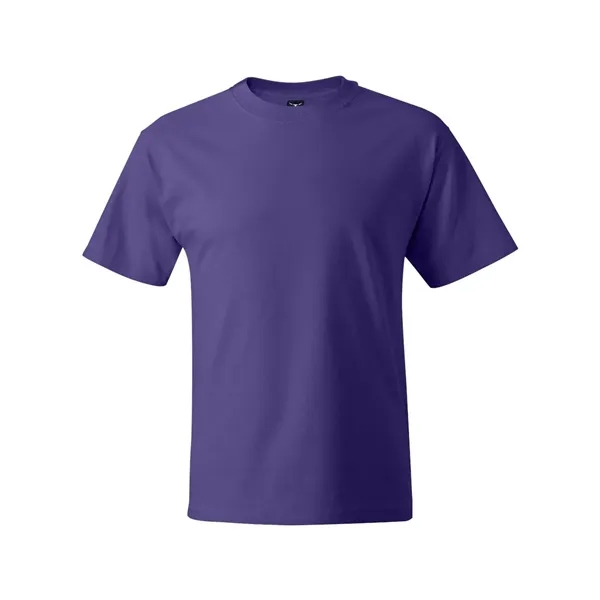 Hanes T-shirt made of 100% ring-spun cotton with double-needle stitching.... from ASI 84358 S&S Activewear