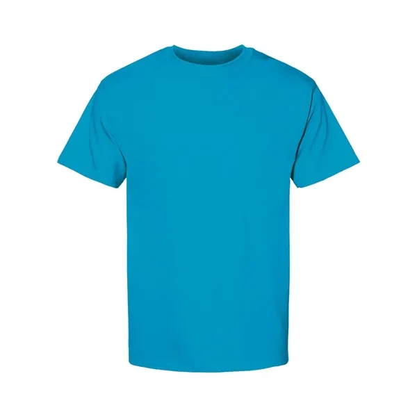 Hanes T-shirt made of 100% ring-spun cotton with double-needle stitching.... from ASI 84358 S&S Activewear