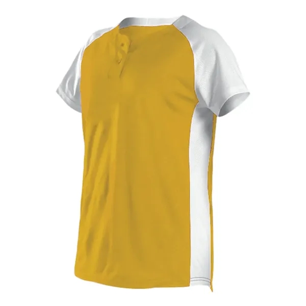 Girls' Two Button Fastpitch Jersey... from ASI 84358 S&S Activewear
