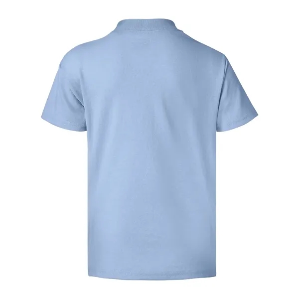 Youth-sized T-shirt made of cotton/poly with 5% recycled polyester from plastic... from ASI 84358 S&S Activewear