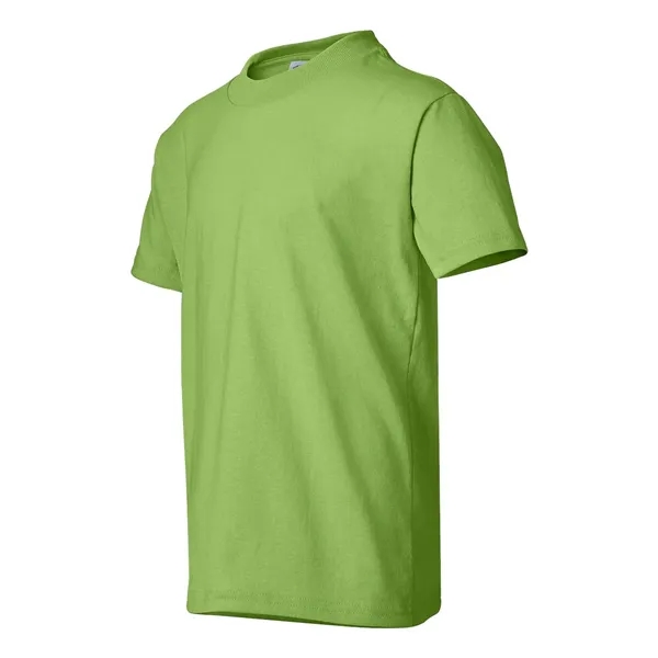 Youth-sized T-shirt made of cotton/poly with 5% recycled polyester from plastic... from ASI 84358 S&S Activewear
