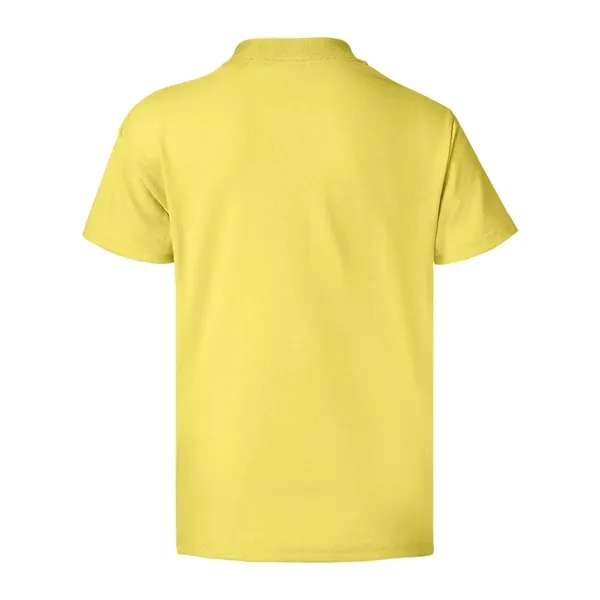 Youth-sized T-shirt made of cotton/poly with 5% recycled polyester from plastic... from ASI 84358 S&S Activewear