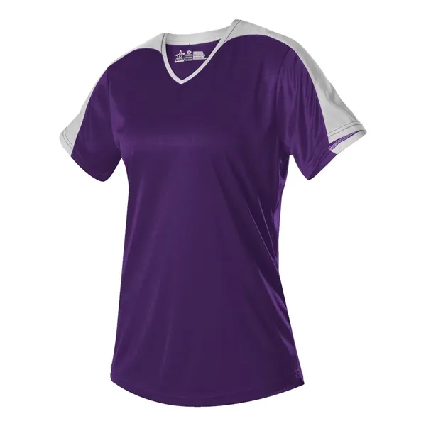 Girls Vneck Fastpitch Jersey... from ASI 84358 S&S Activewear