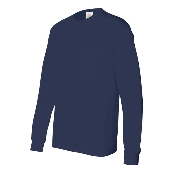 Long sleeve T-shirt made of 100% cotton with a chest pocket,... from ASI 84358 S&S Activewear
