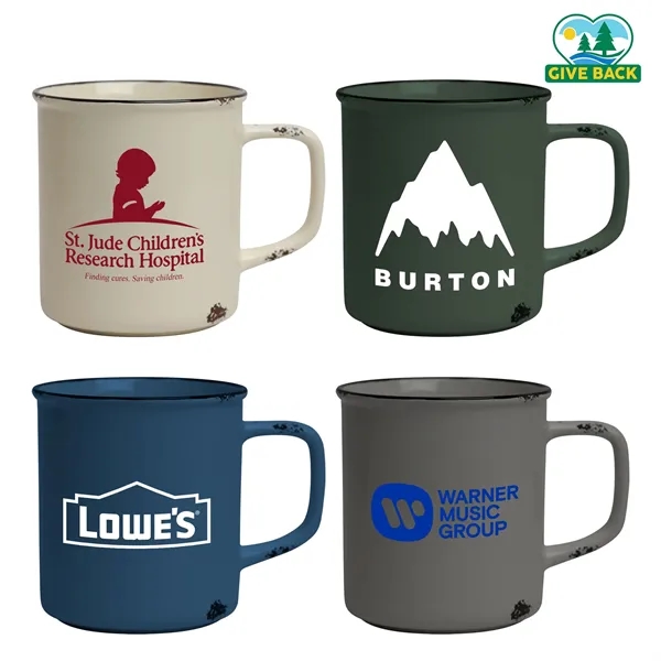 Distressed Stoneware 17oz Camp Mug... from ASI 44900 NC Custom (CI/Lanco) / ACE USA