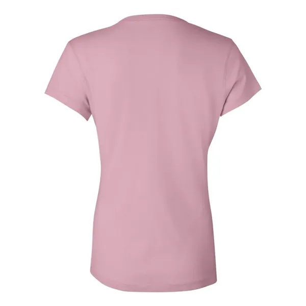 Women's short sleeve v-neck jersey t-shirt. Blank product.... from ASI 84358 S&S Activewear