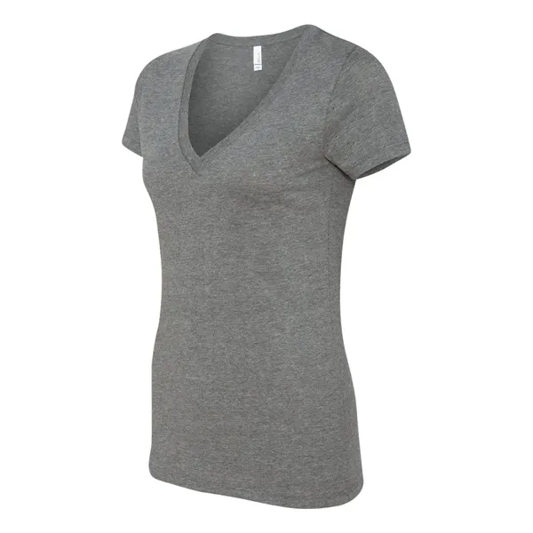 Women's jersey t-shirt with deep v-neck. Blank product.... from ASI 84358 S&S Activewear