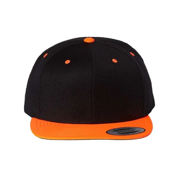 Wool blend flat bill snapback cap. Blank.... from ASI 84358 S&S Activewear