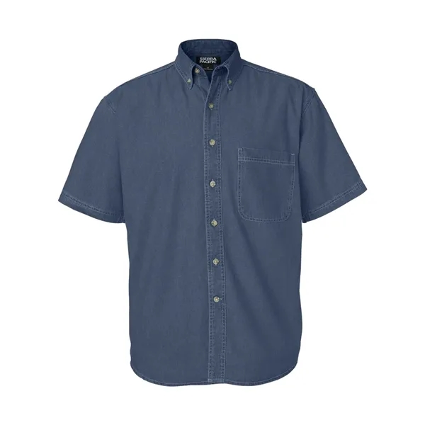 Tall size, short sleeve denim shirt with left chest pocket.... from ASI 84358 S&S Activewear
