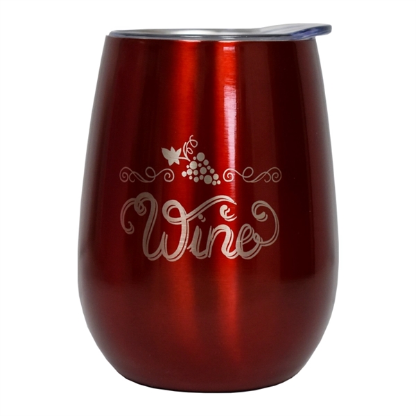 10 oz. double-wall insulated Stainless Wine Tumbler. Includes press-fit lid.... from ASI 73871 Next Promotions LLC