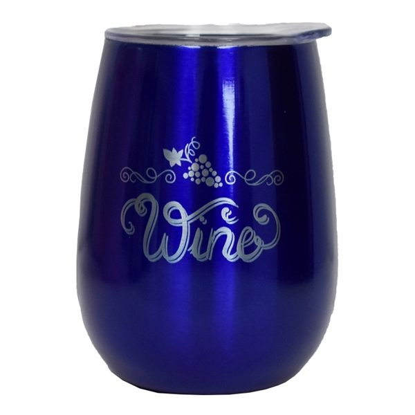 10 oz. double-wall insulated Stainless Wine Tumbler. Includes press-fit lid.... from ASI 73871 Next Promotions LLC