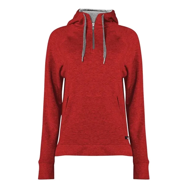 Women's Fitflex French Terry Hooded 1/4 Zip... from ASI 84358 S&S Activewear