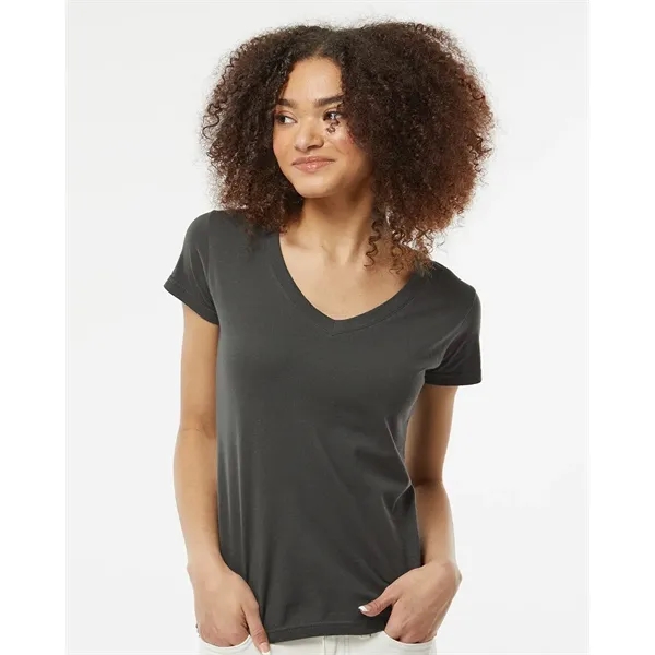 Tultex Women's Slim Fit Fine Jersey V-Neck T-Shirt... from ASI 84358 S&S Activewear