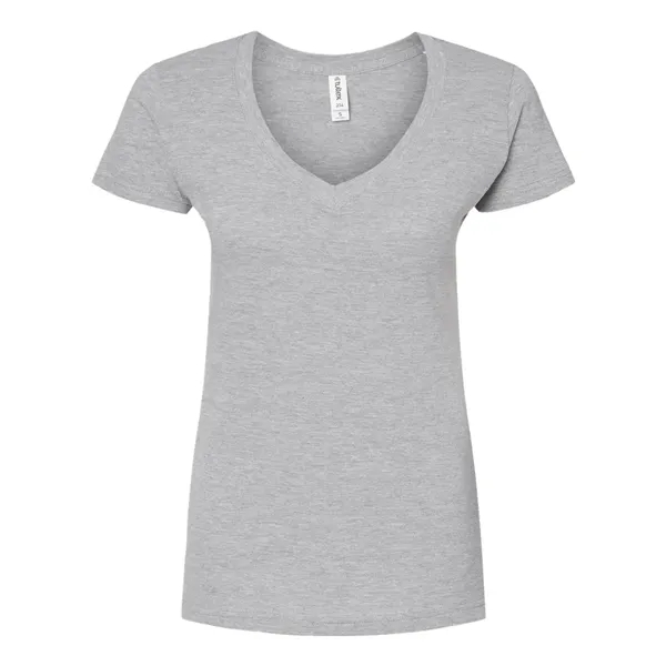 Tultex Women's Slim Fit Fine Jersey V-Neck T-Shirt... from ASI 84358 S&S Activewear