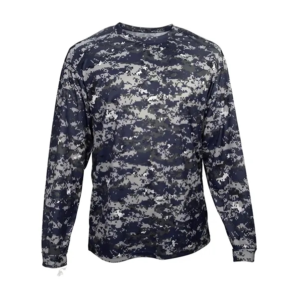 Youth long sleeve T-shirt made with 100% sublimated digital camo polyester.... from ASI 84358 S&S Activewear