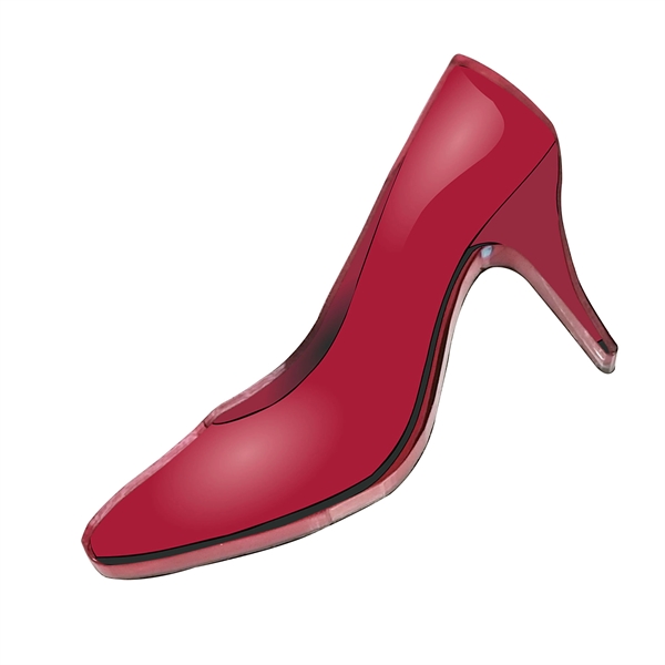 1/4" thick acrylic magnet with high heels shape and full color... from ASI 72521 Morris Magnets / Laser Cuts