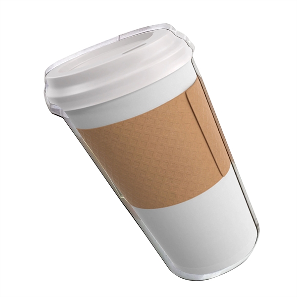 1/4" thick acrylic magnet with to-go coffee cup stock shape and... from ASI 72521 Morris Magnets / Laser Cuts