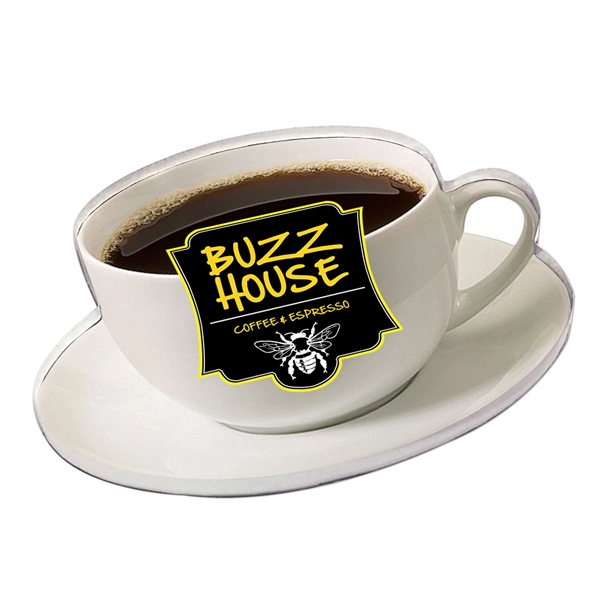 1/4" thick acrylic magnet with to-go coffee cup stock shape and... from ASI 72521 Morris Magnets / Laser Cuts