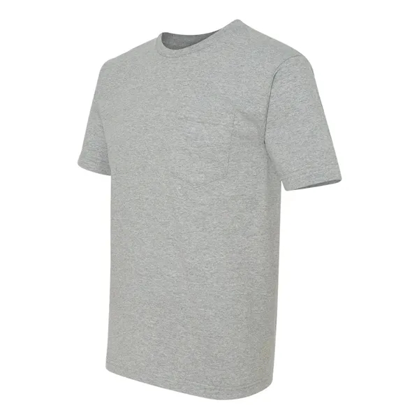 Short sleeve T-shirt with pocket made in the USA. Blank product.... from ASI 84358 S&S Activewear