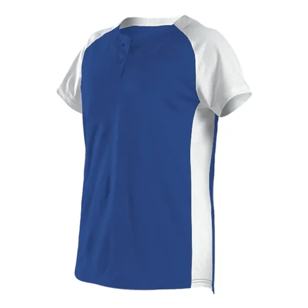 Women's Two Button Fastpitch Jersey... from ASI 84358 S&S Activewear