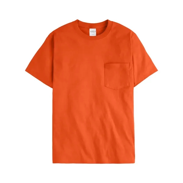 100% ComfortSoft® cotton T-shirt with a pocket, tag-free neck label, and... from ASI 84358 S&S Activewear