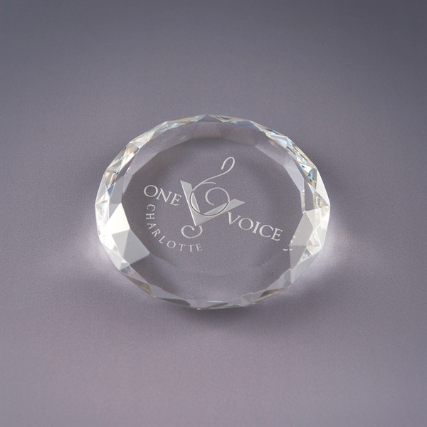 3.5" x 0.5" paperweight made from precisely cut optic crystal with... from ASI 62985 J. Charles