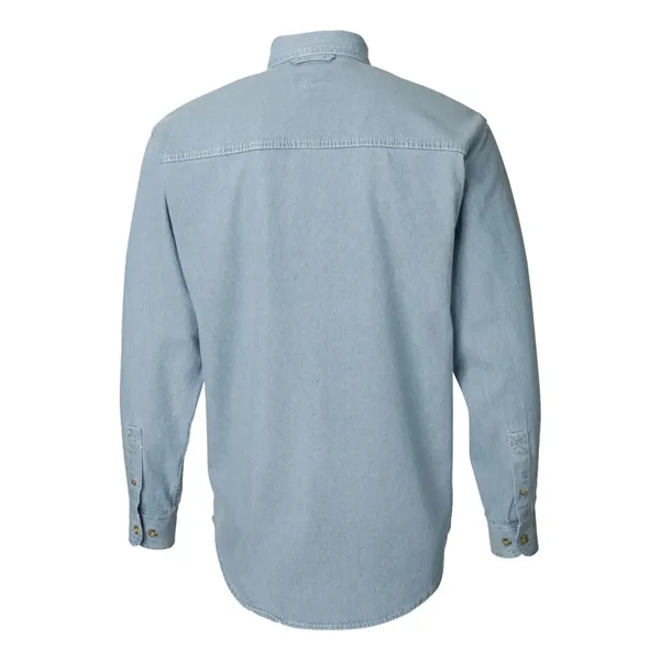 Tall size, long sleeve denim shirt with felled seams.... from ASI 84358 S&S Activewear