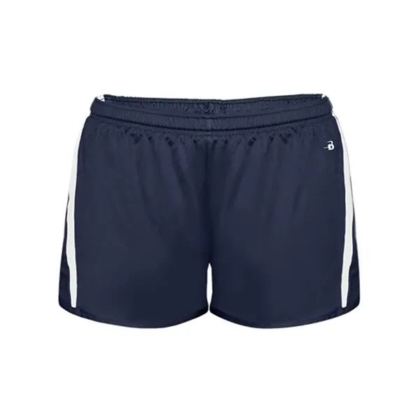 Ladies short with moisture management fabric and contrast side inserts.... from ASI 84358 S&S Activewear