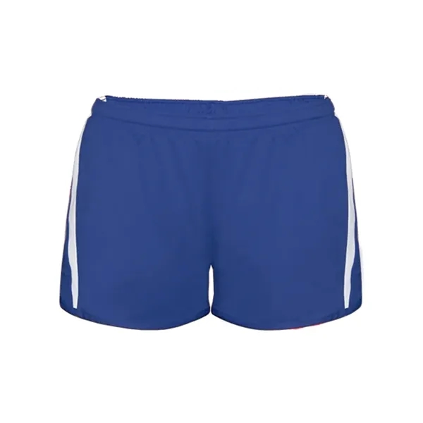 Ladies short with moisture management fabric and contrast side inserts.... from ASI 84358 S&S Activewear
