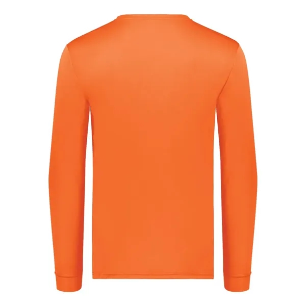 Performance long sleeve t-shirt with a self-fabric collar and cuffs. Blank... from ASI 84358 S&S Activewear