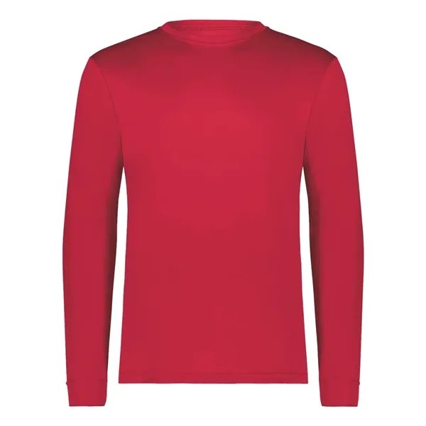 Performance long sleeve t-shirt with a self-fabric collar and cuffs. Blank... from ASI 84358 S&S Activewear