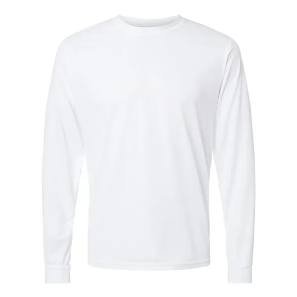 Performance long sleeve t-shirt with a self-fabric collar and cuffs. Blank... from ASI 84358 S&S Activewear