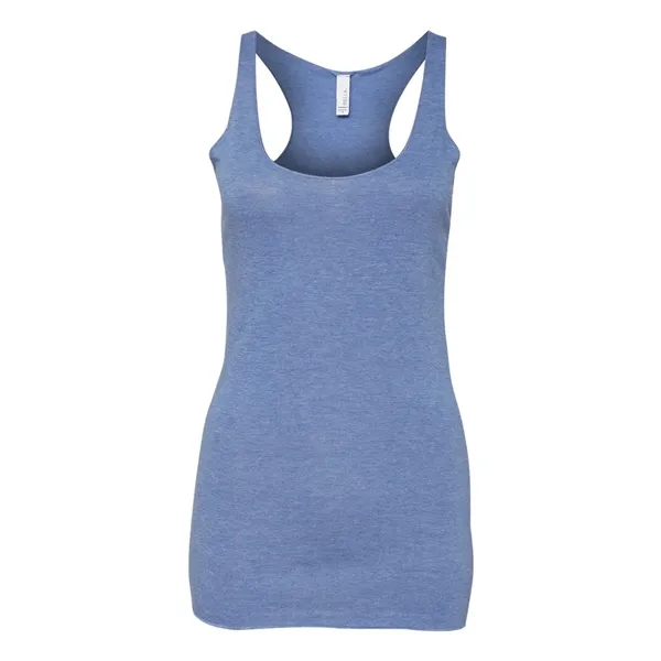 Women's tri-blend racerback tank top with overlock hem on neck. Blank... from ASI 84358 S&S Activewear
