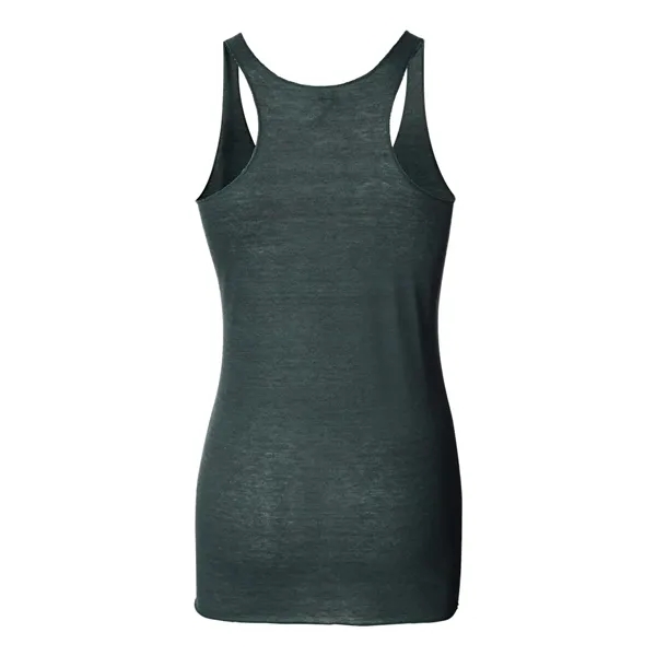 Women's tri-blend racerback tank top with overlock hem on neck. Blank... from ASI 84358 S&S Activewear