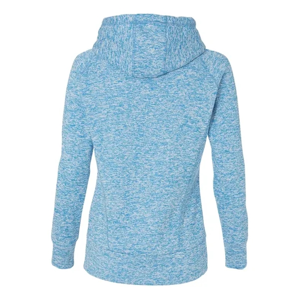 J. America Women's Cosmic Poly Fleece Contrast Hooded Pullover Sweatshirt, blank.... from ASI 84358 S&S Activewear