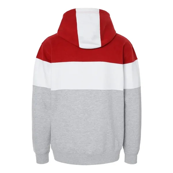 J. America Varsity Fleece Colorblocked Hooded Sweatshirt... from ASI 84358 S&S Activewear
