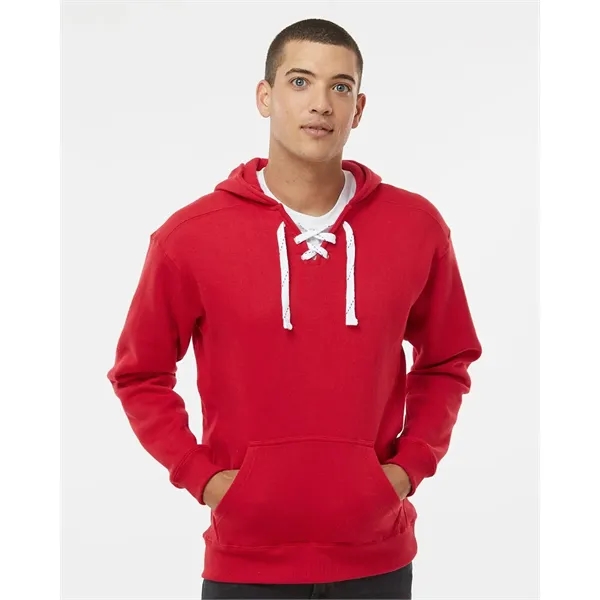Adult sport lace hooded sweatshirt, 10.0 oz., 80/20 cotton/polyester. Blank product.... from ASI 84358 S&S Activewear