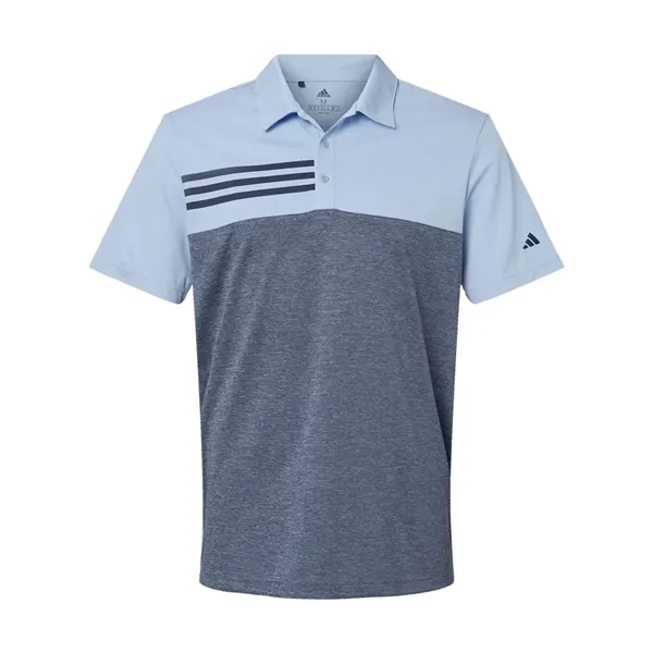 Adidas Heather Colorblock 3-Stripes Sport Shirt... from ASI 84358 S&S Activewear