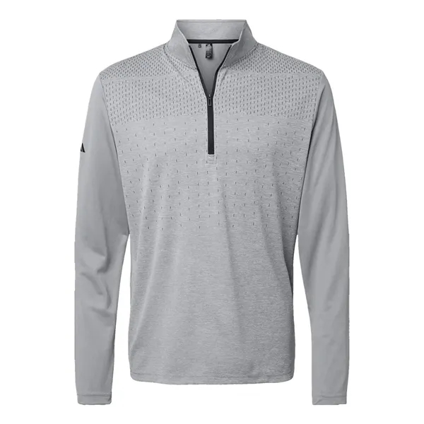 Adidas Heather Block Print Quarter-Zip Pullover... from ASI 84358 S&S Activewear