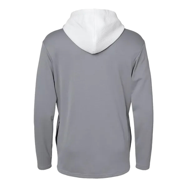 Adidas Textured Mixed Media Hooded Sweatshirt... from ASI 84358 S&S Activewear